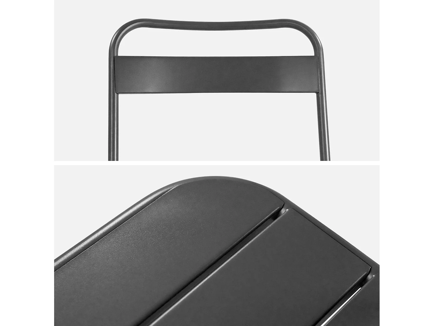 Set tavolo da giardino bistrot pieghevole in metallo con 6 sedie,