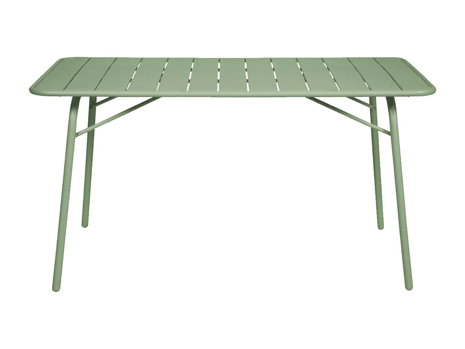Tavolo da giardino pieghevole in metallo , 6 sedute, verde