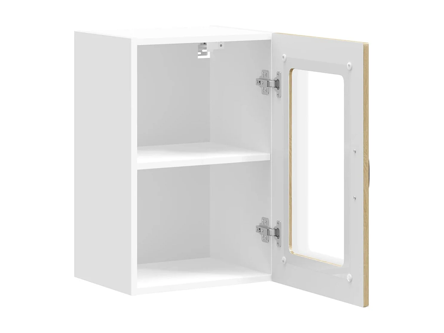 Meuble murale de cuisine avec porte vitrée en bois d'ingénierie chêne Sonoma