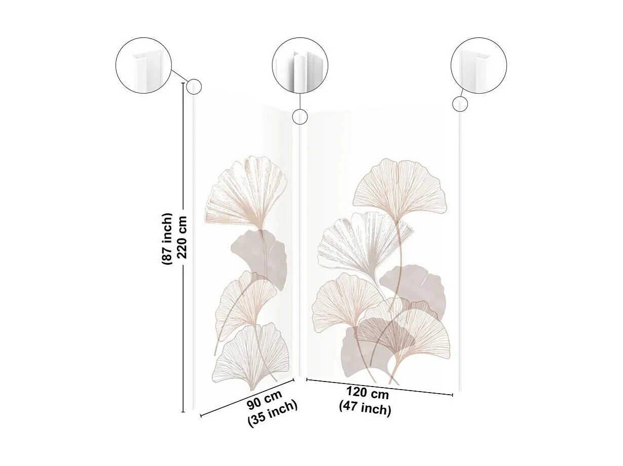 Pack 2 panneaux de douche en PVC Blanc Floral + 3 profilés Blancs - 99deco - 1 panneau de 90x220 cm et 1 panneau de 120x220 cm