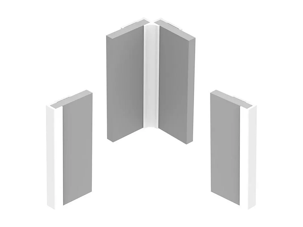 Lot de 2 panneaux de douche en PVC (90x220 & 120x220 cm) + profilés blanc - Terrazzo Mineral - Multicolore