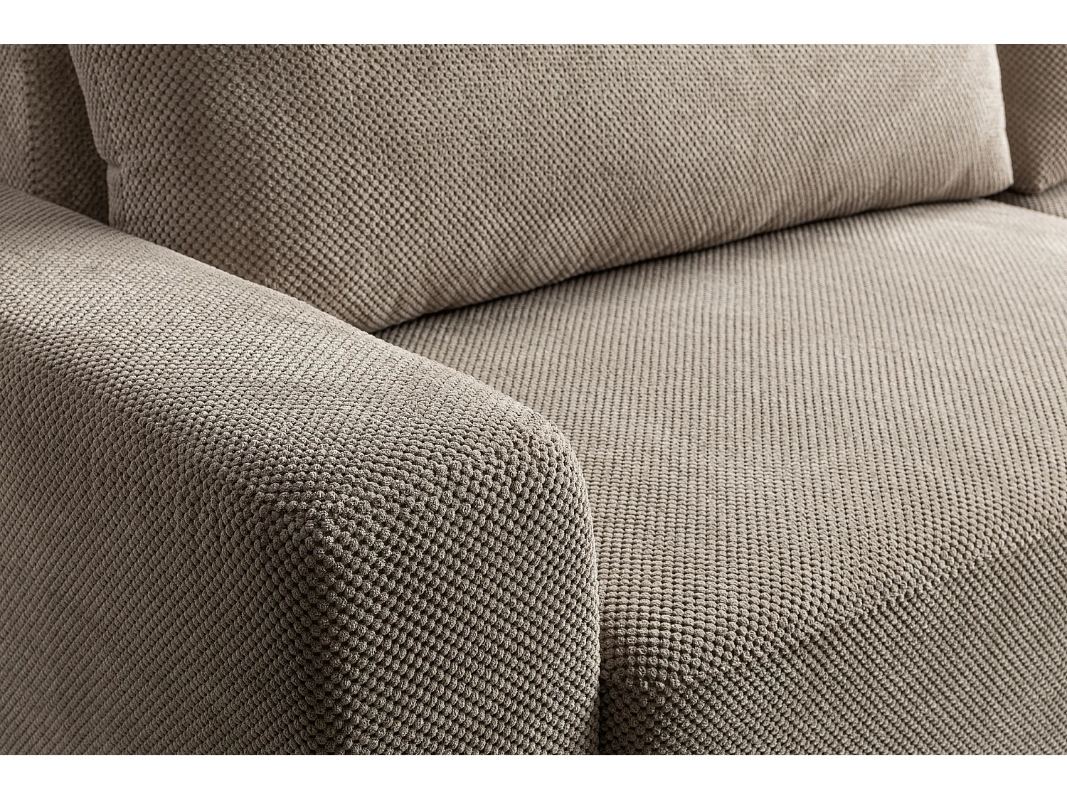 Canapé d'Angle droit avec fonction de couchage Soho coffre en gris du fabricant -VINOTTI