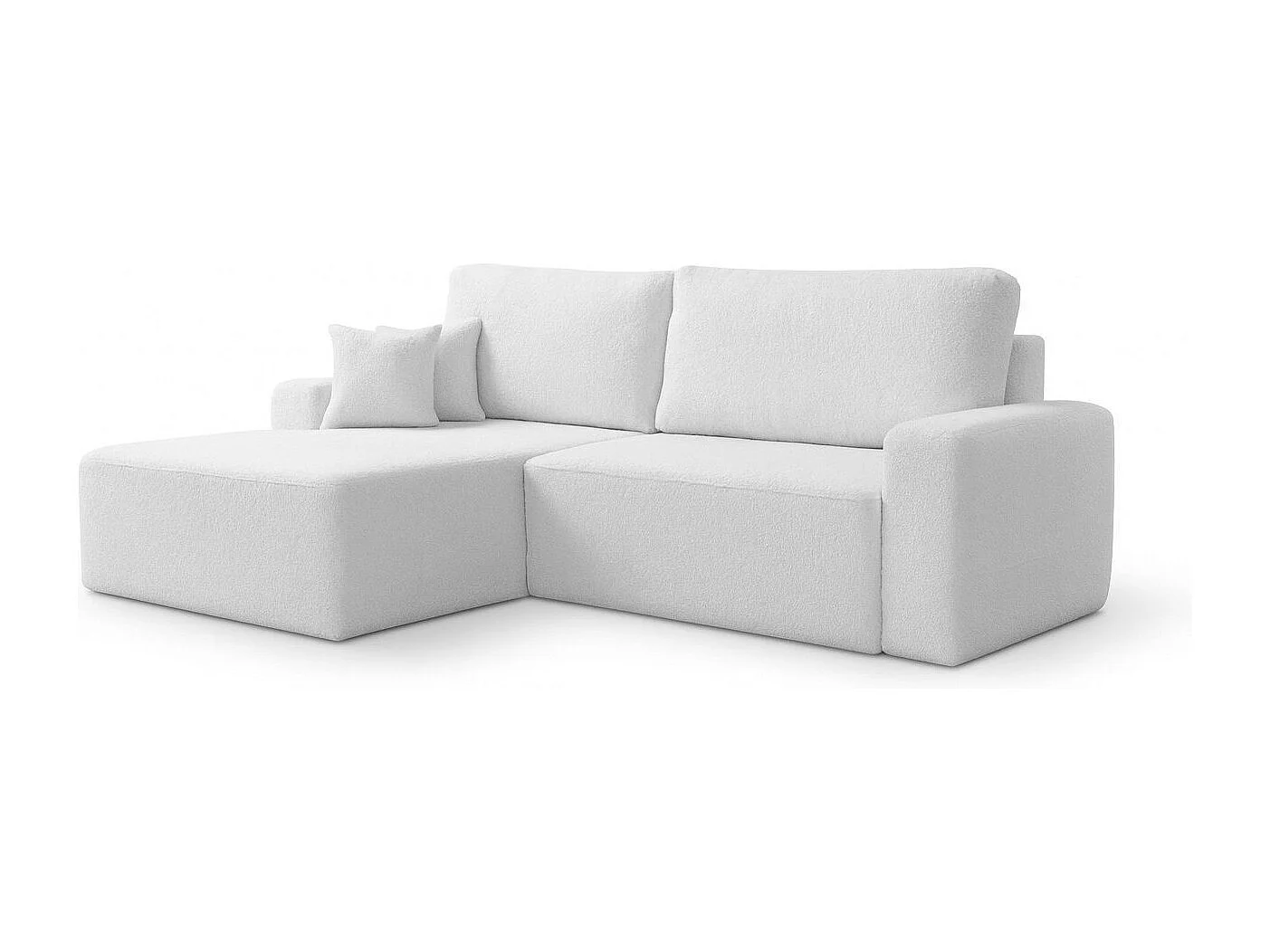 Canapé d'Angle gauche avec fonction de couchage Soho coffre en blanc fabricant -VINOTTI