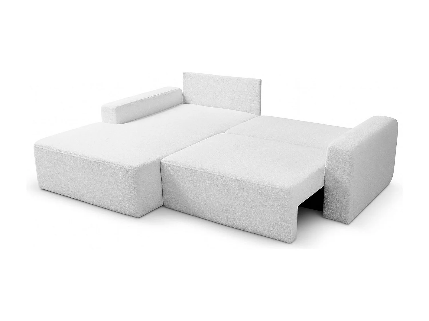 Canapé d'Angle gauche avec fonction de couchage Soho coffre en blanc fabricant -VINOTTI