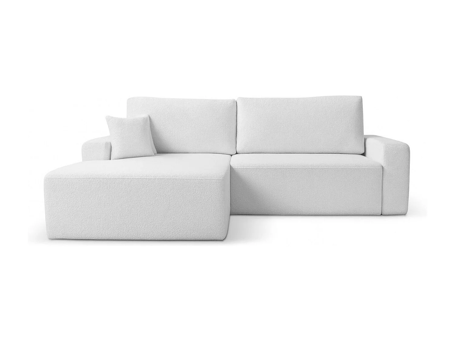 Canapé d'Angle gauche avec fonction de couchage Soho coffre en blanc fabricant -VINOTTI
