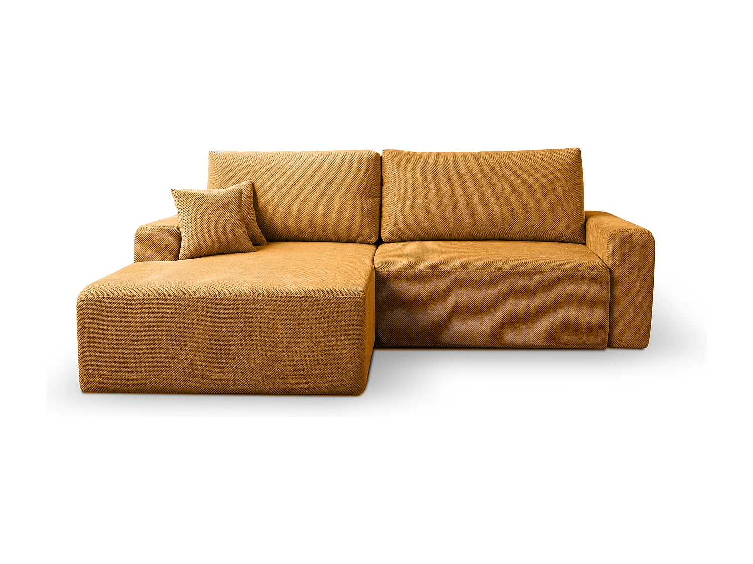 Canapé d'Angle gauche avec fonction de couchage Soho coffre en moutarde du fabricant -VINOTTI