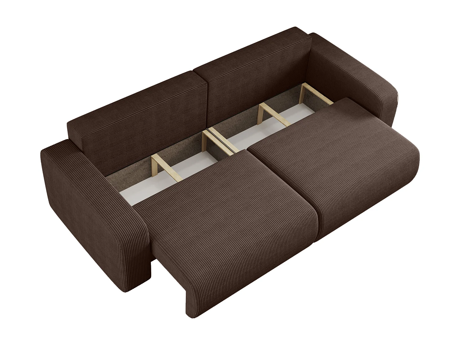 Divano Piano avec deux coffres de rangement pour literie, pour le salon, grand choix directement du fabricant brun chocolat - VINOTTI