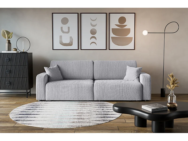 Divano Piano avec deux coffres de rangement pour literie, pour le salon, grand choix directement du fabricant gris clair - VINOTTI