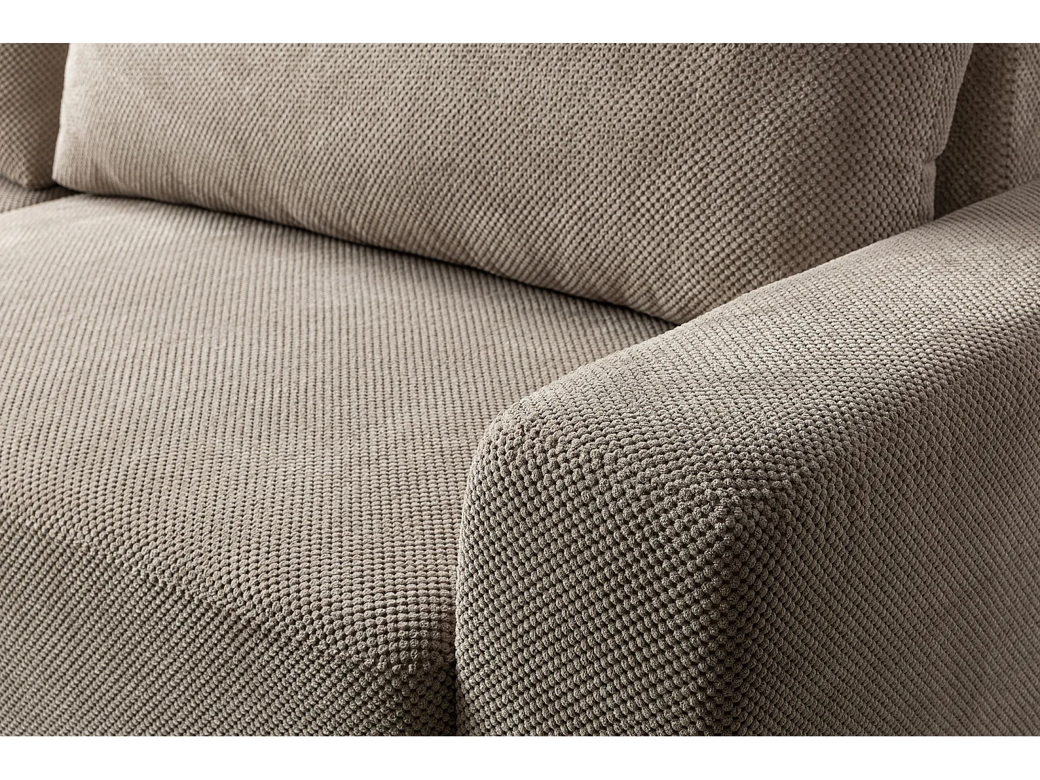 Canapé d'Angle gauche avec fonction de couchage Soho coffre en gris du fabricant -VINOTTI