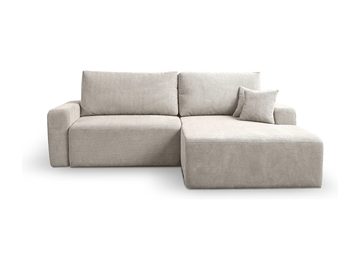 Canapé d'Angle droit avec fonction de couchage Soho coffre en gris clair du fabricant -VINOTTI