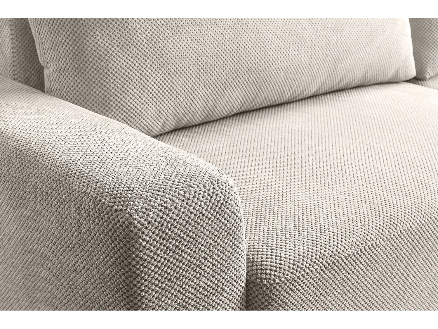 Canapé d'Angle droit avec fonction de couchage Soho coffre en gris clair du fabricant -VINOTTI