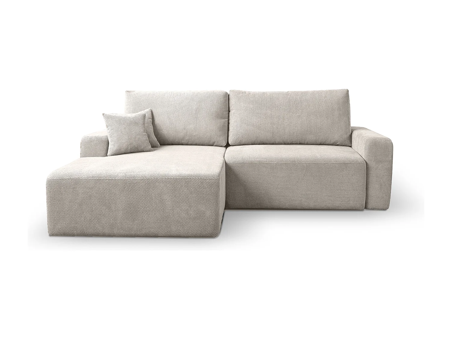 Canapé d'Angle gauche avec fonction de couchage Soho coffre en gris clair du fabricant -VINOTTI