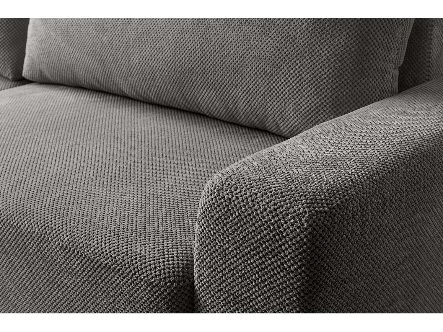 Canapé d'Angle gauche avec fonction de couchage Soho coffre en gris du fabricant -VINOTTI
