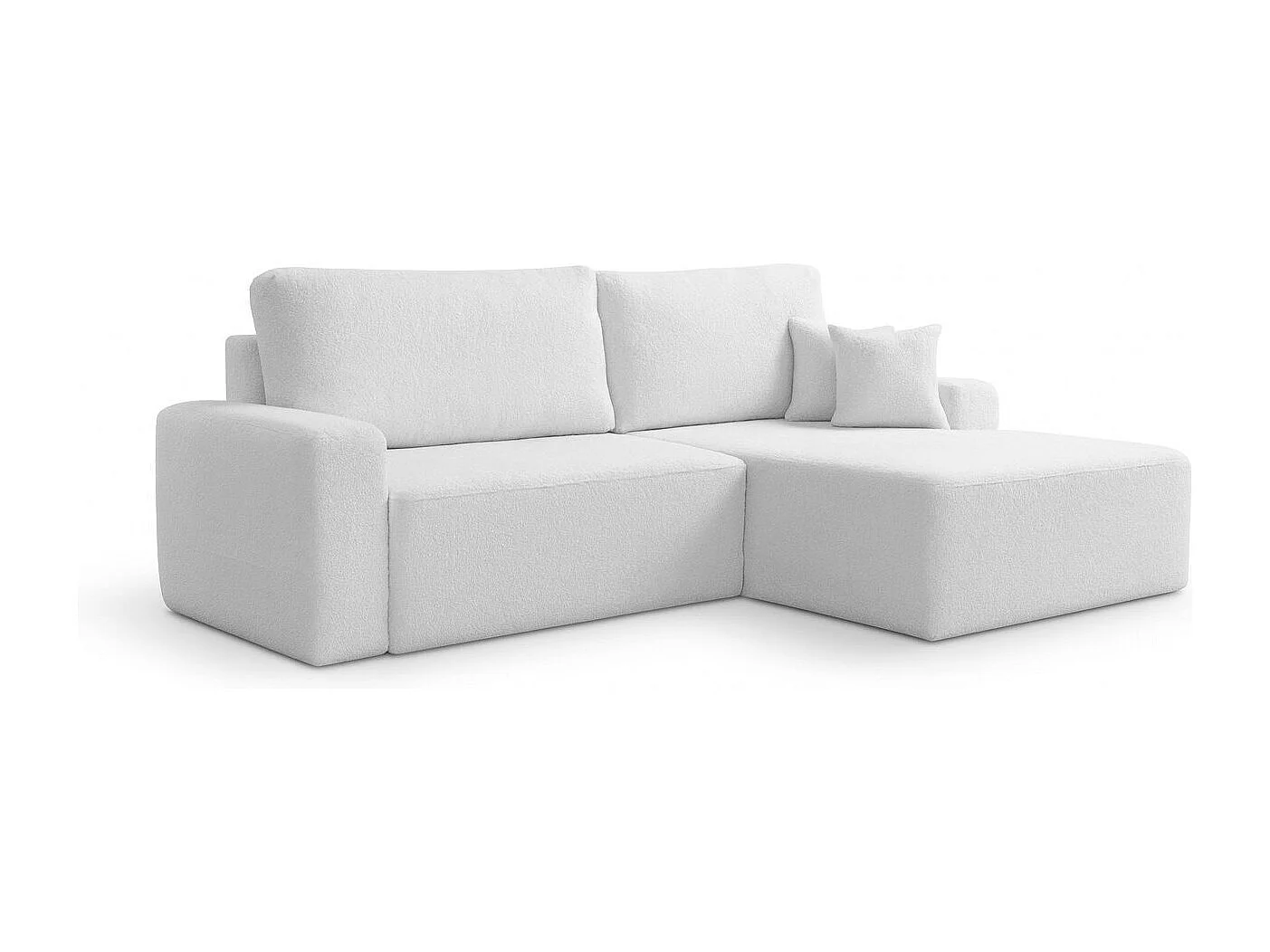 Canapé d'Angle droit avec fonction de couchage Soho coffre en blanc fabricant -VINOTTI