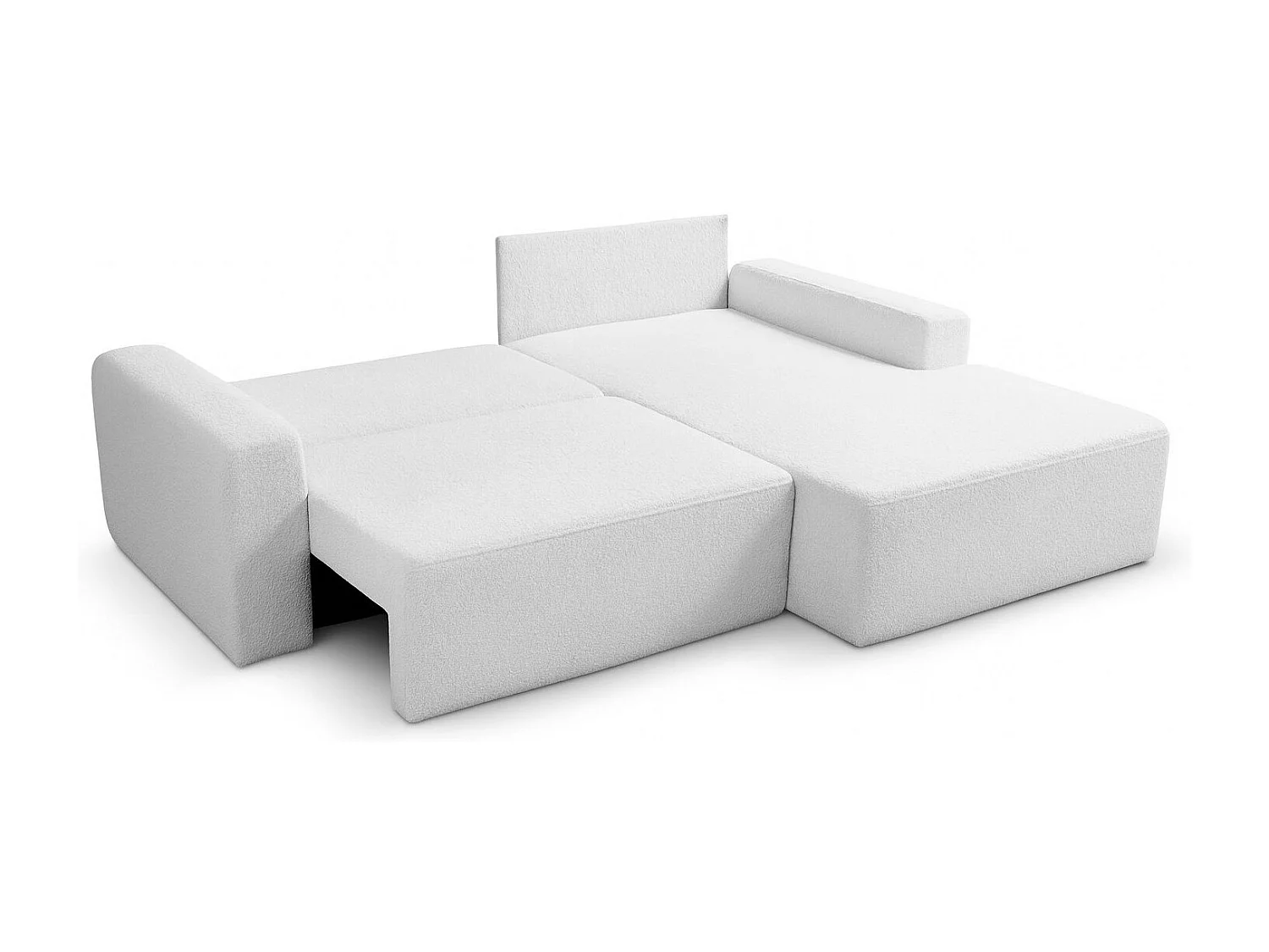 Canapé d'Angle droit avec fonction de couchage Soho coffre en blanc fabricant -VINOTTI