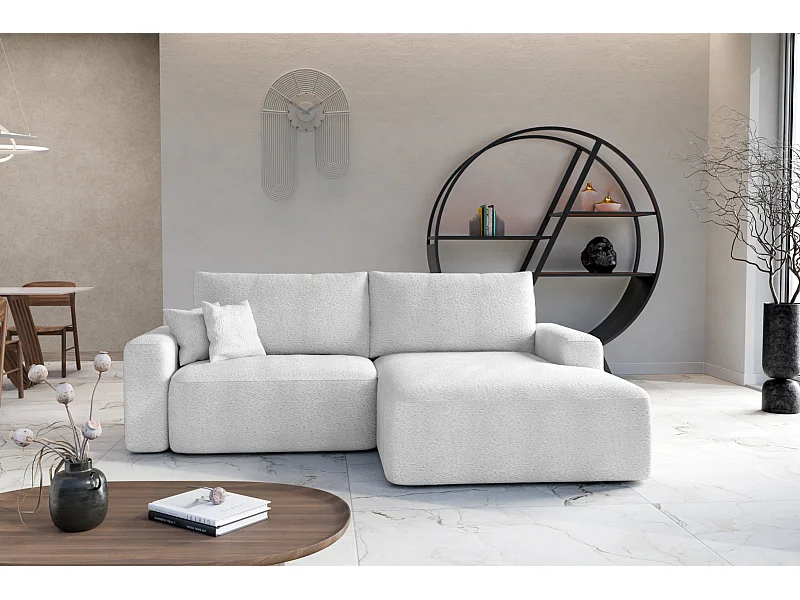 Canapé d'Angle droit avec fonction de couchage Soho coffre en blanc fabricant -VINOTTI