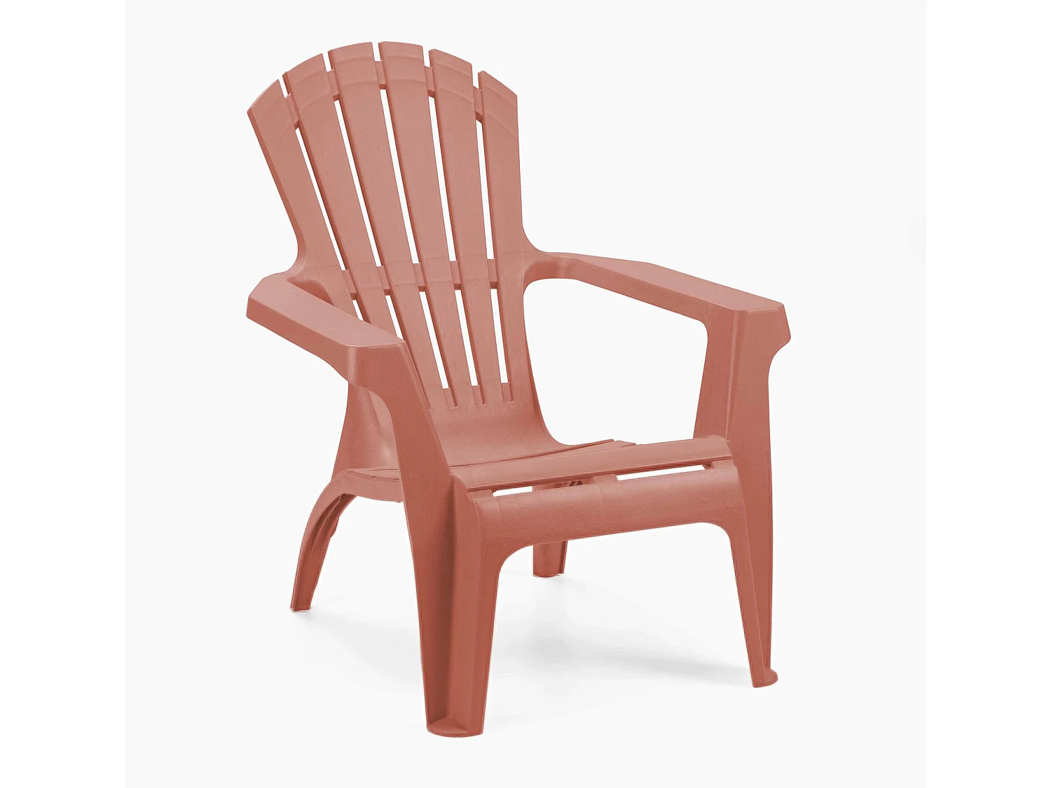 Fauteuil Adirondack de Jardin en Résine Empilable Terracotta