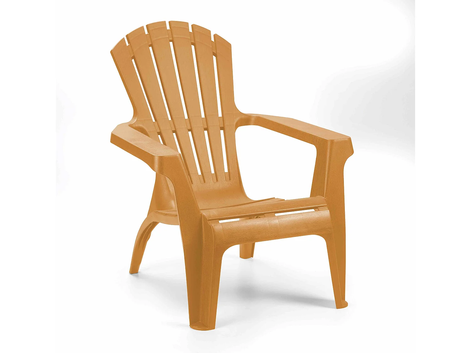 Fauteuil Adirondack de Jardin en Résine Empilable Ocre