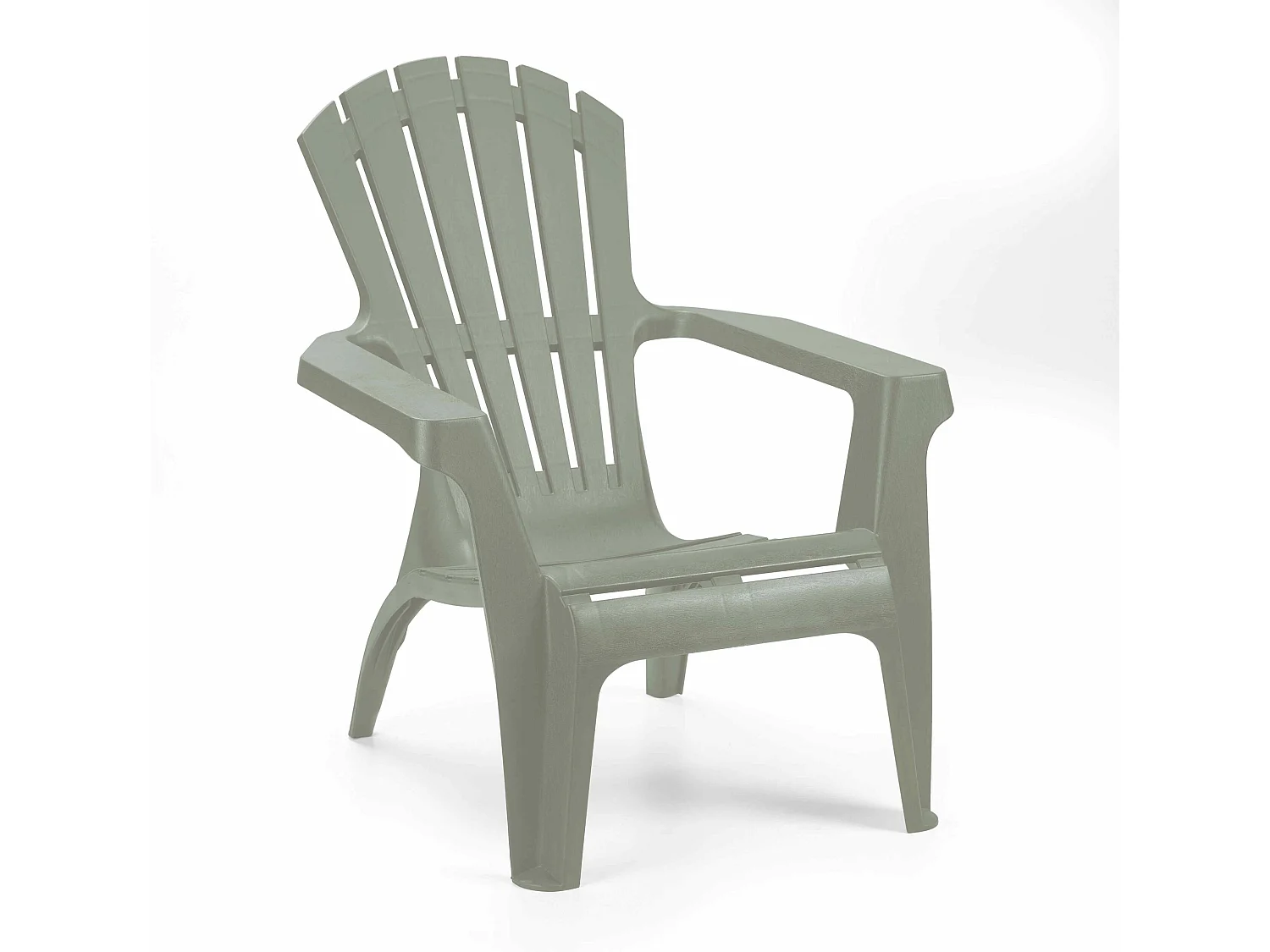 Fauteuil Adirondack de Jardin en Résine Empilable Vert