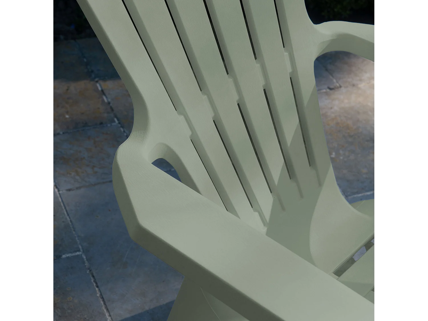 Fauteuil Adirondack de Jardin en Résine Empilable Vert