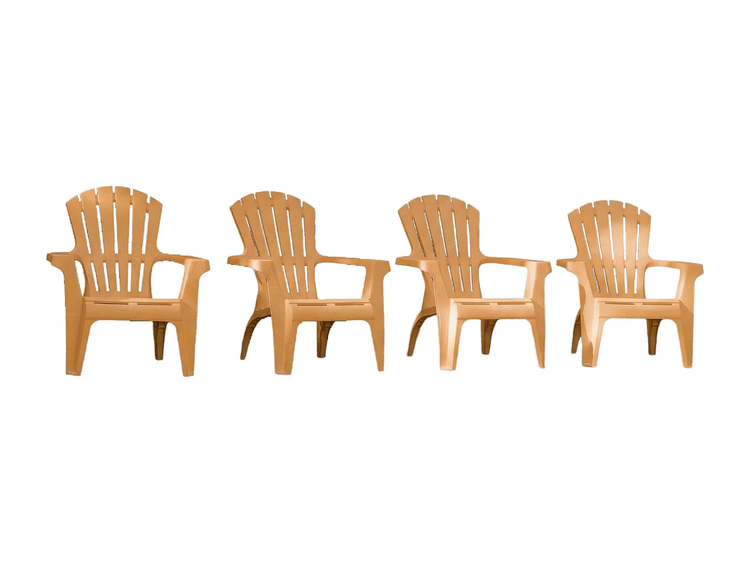 Lot de 4 Fauteuils adirondack Ocre