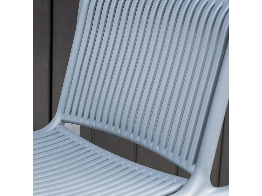 Lot de 4 Fauteuils  Adirondack de jardin en résine empilables Ocre