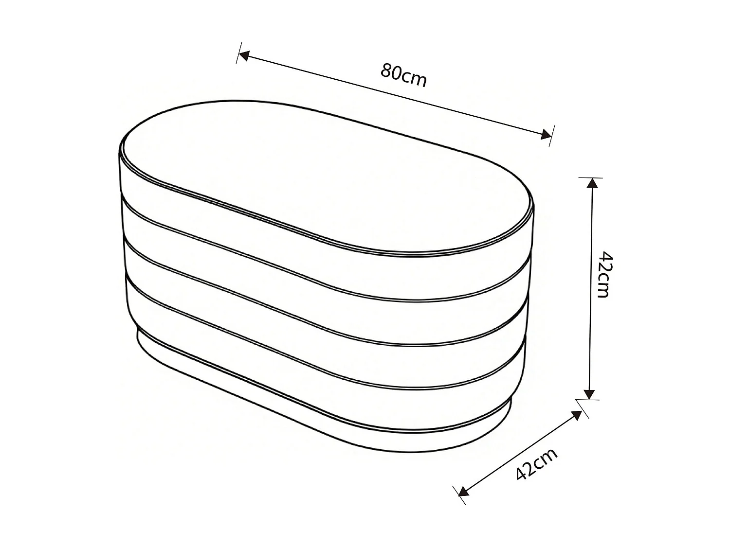 Ławka otwierana ze schowkiem welurowa 80 cm BELLA Grafit