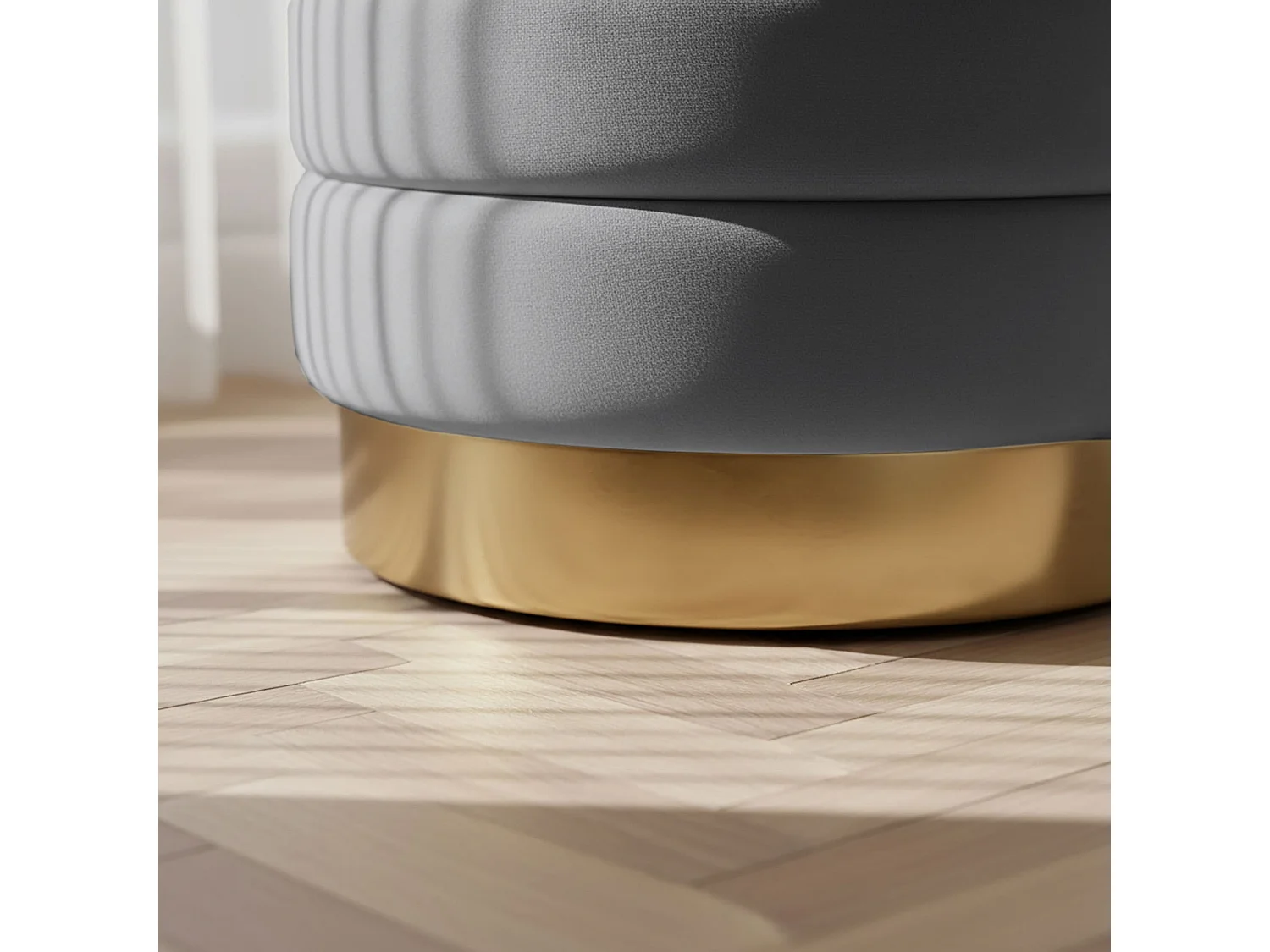 Ławka otwierana ze schowkiem welurowa 80 cm BELLA Grafit