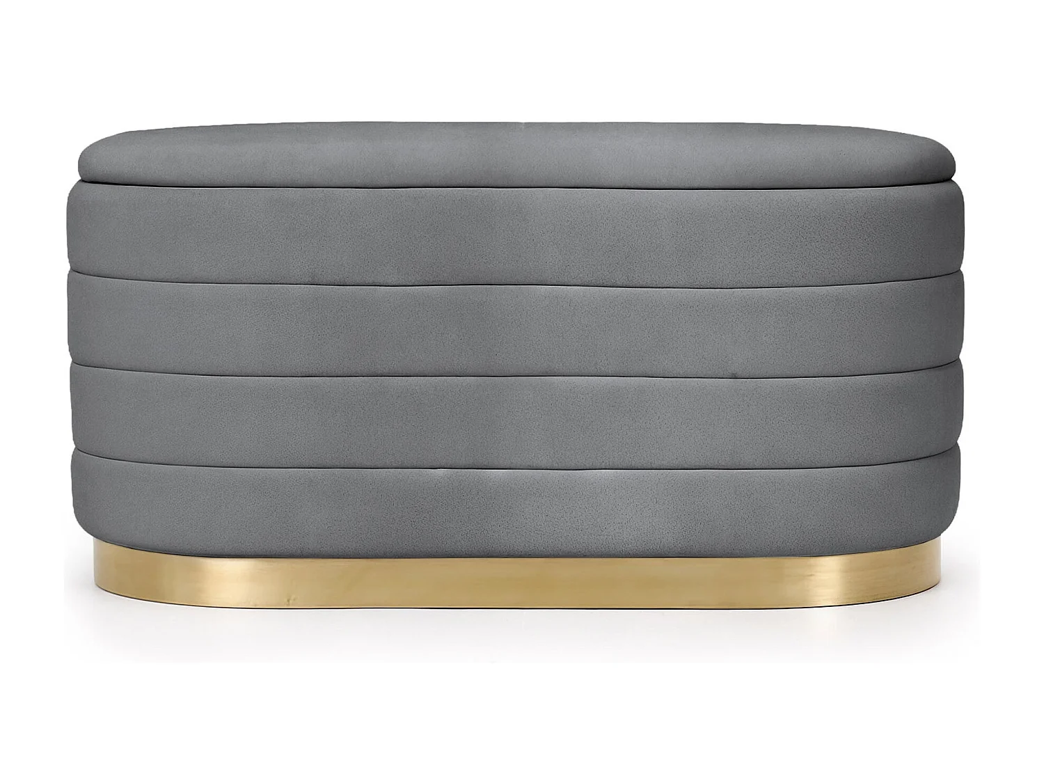 Banc en velours avec rangement 80 cm BELLA Gris Foncé