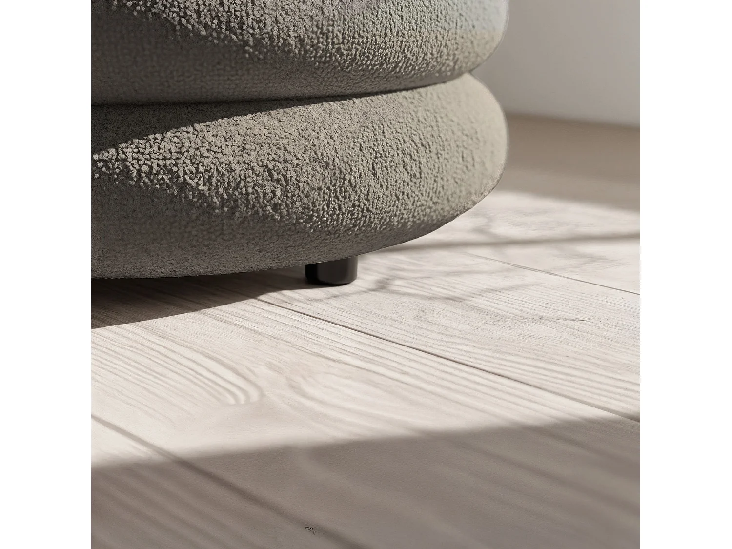 Banc en tissu teddy avec rangement 100 cm PUFFO Mocha