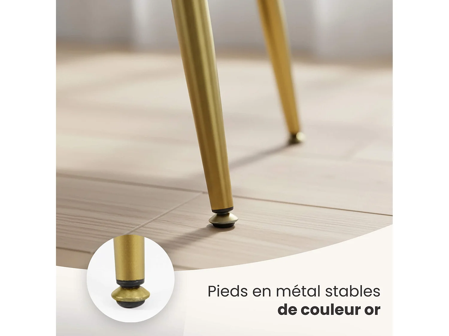 Tabouret rembourré en velours 40 cm QUADRA Vert Bouteille