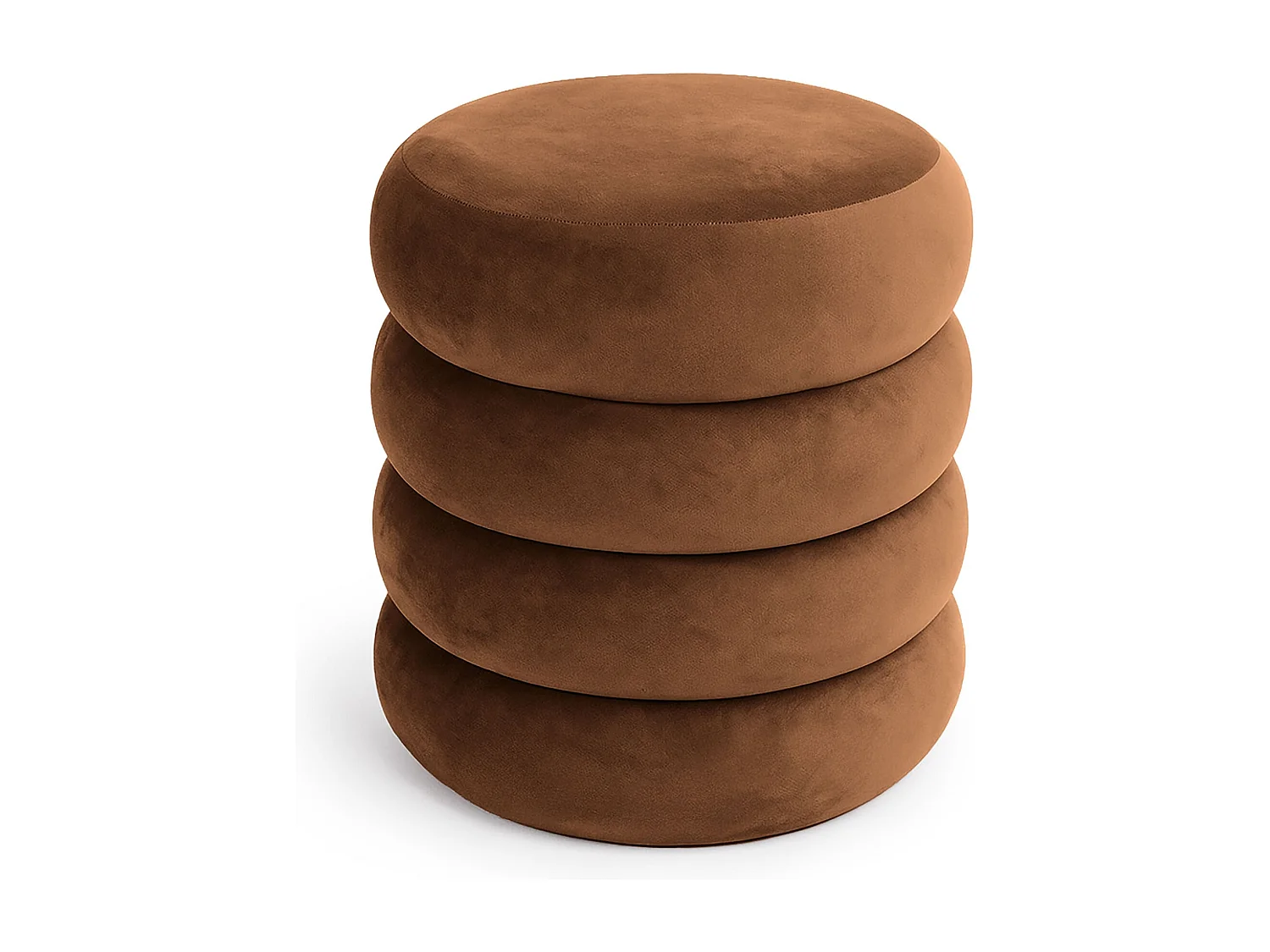 Tabouret en velours avec rangement 42 cm SNUGGO Cuivre