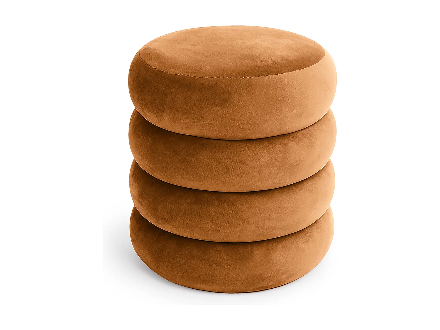 Pouf contenitore cilindrico in velluto 42 cm SNUGGO Ruggine