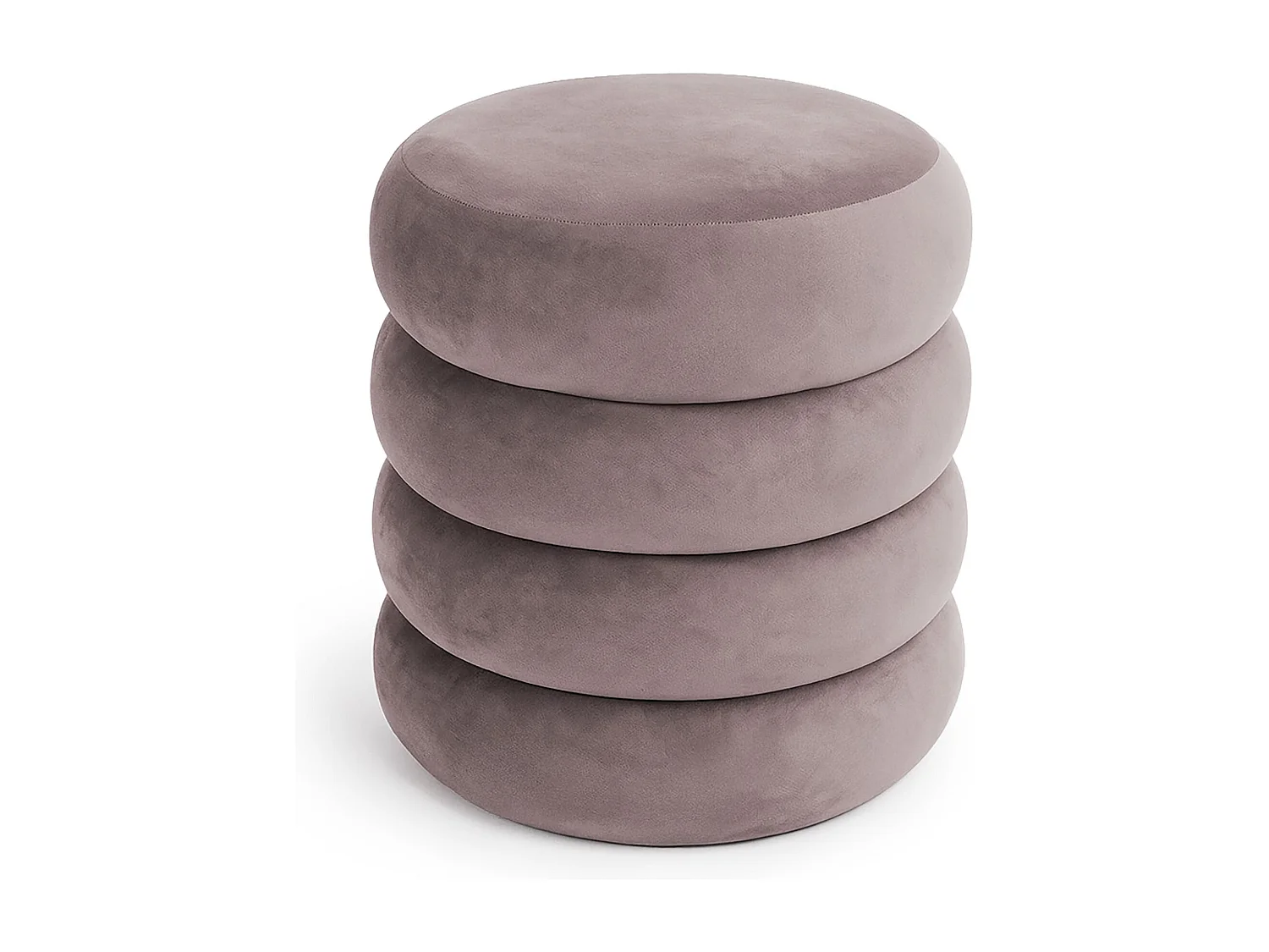 Tabouret en velours avec rangement 42 cm SNUGGO Rose Poudré