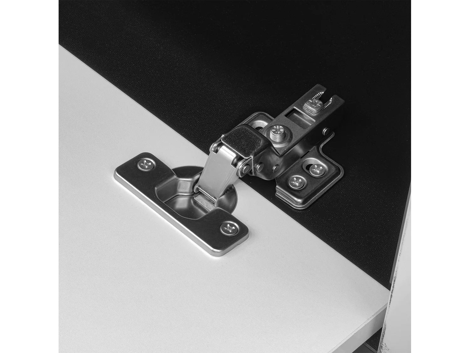 Moderner TV-Schrank 180x35x30cm - Wandmontage / Auf Füßen - Mit LED-Beleuchtung und USB-Anschlüssen - MDF - Schwarz + Weiß