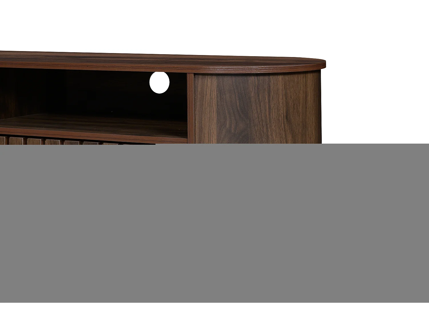 Meble TV 160x40x48 cm - z 2 szufladami - 2 półotwarte przegródki do przechowywania - MDF - Brązowy