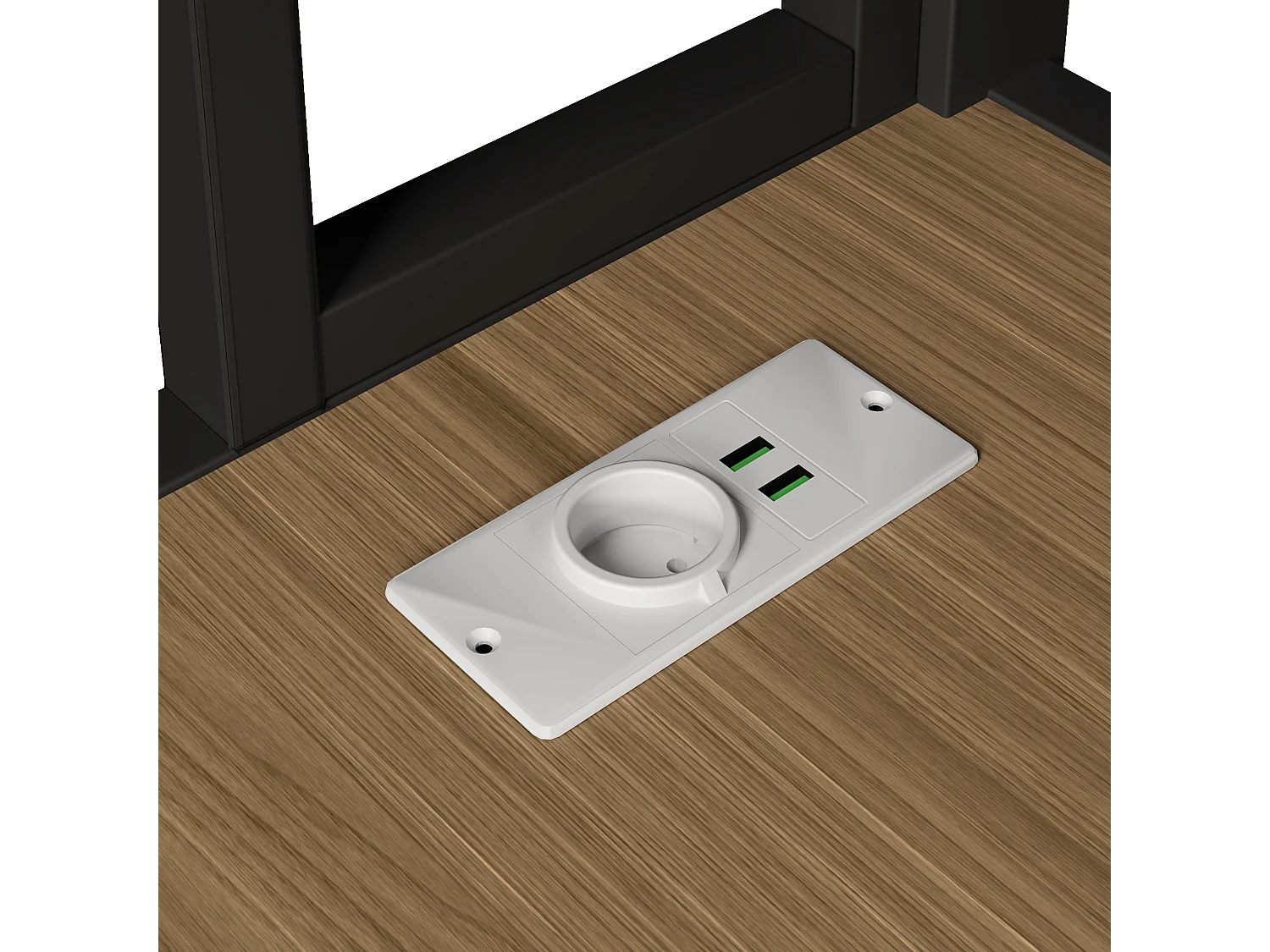 Łóżko piętrowe 140x200 cm - z przegródkami do przechowywania - z biurkiem - z oświetleniem LED - z portem USB - czarny​ (materac nie jest wliczony w cenę)