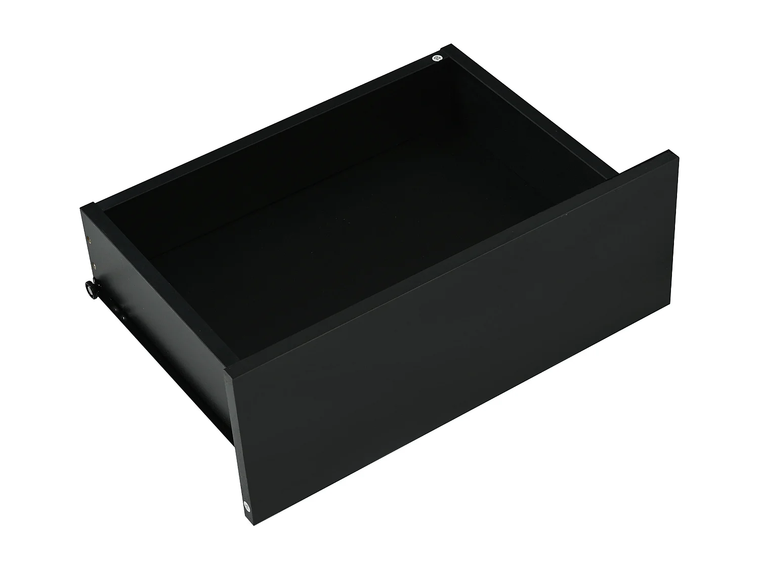 Buffet moderne 140x35x72,5 cm - avec éclairage LED - 2 portes et 3 tiroirs - Finition laquée brillante - Noir