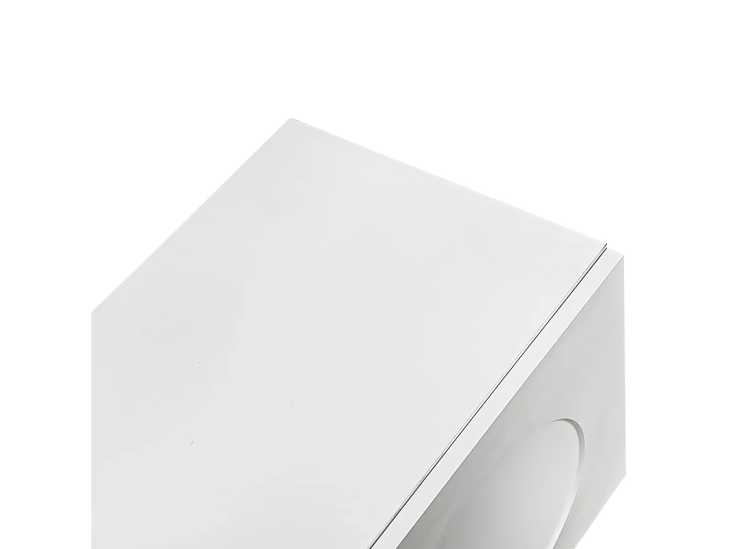 Nowoczesne meble TV 180,5x38x50cm - 4 drzwi - Kuliste nogi - MDF + płyta wiórowa - Biały