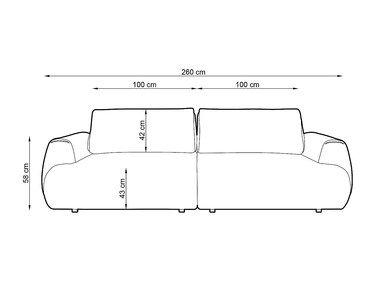 Canapé 4 places convertible en tissu chenille blanc ivoire MONELIA