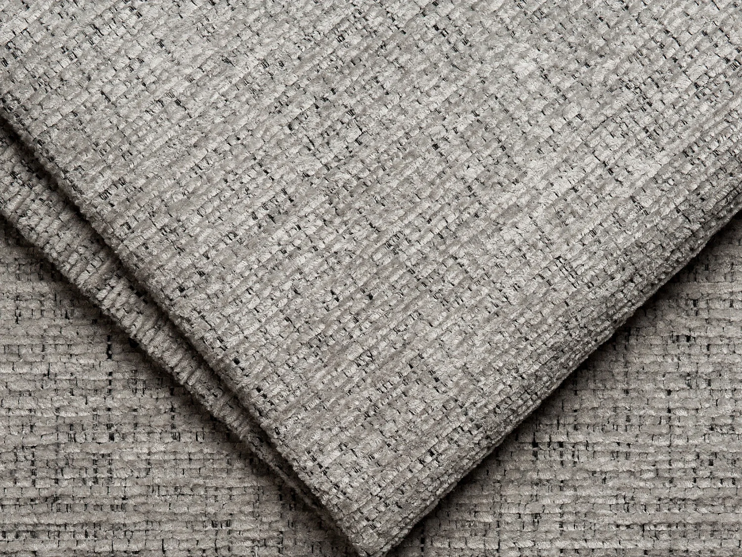 Canapé d'angle gauche convertible en tissu chenille gris MONELIA