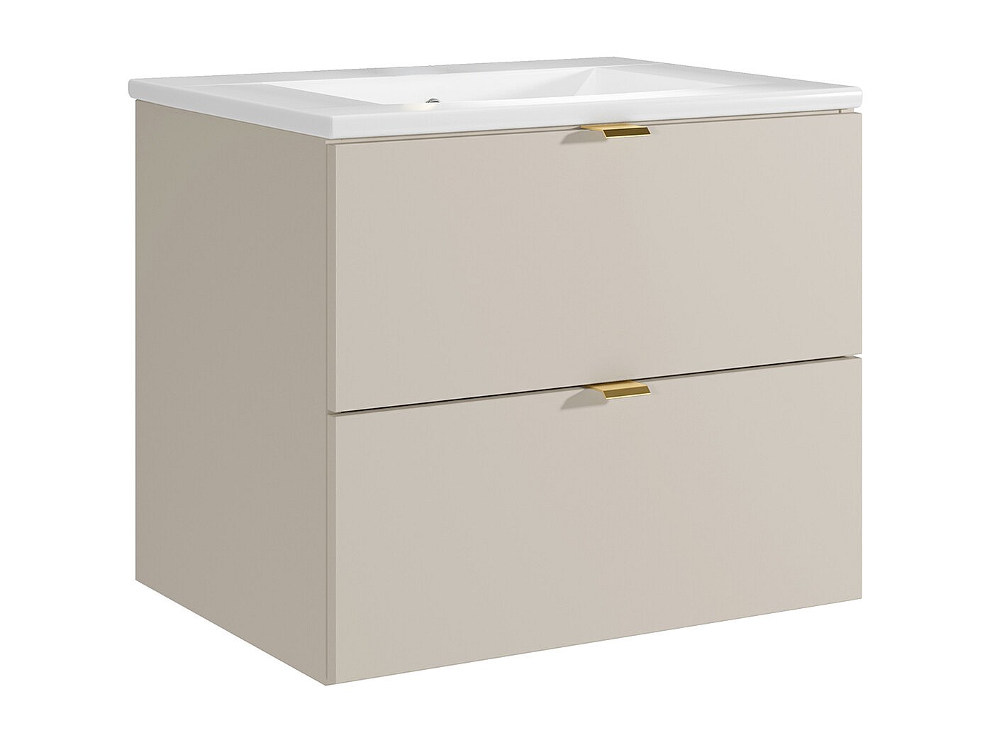 Hängender Bad-Unterschrank mit Einbauwaschbecken – Beige – 60 cm – LAVENA günstig online kaufen