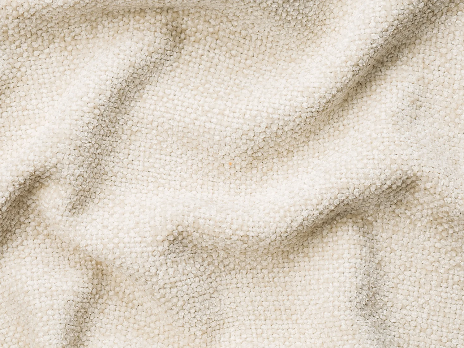 Canapé 3 places confort assise profonde en tissu chenille beige PINETA