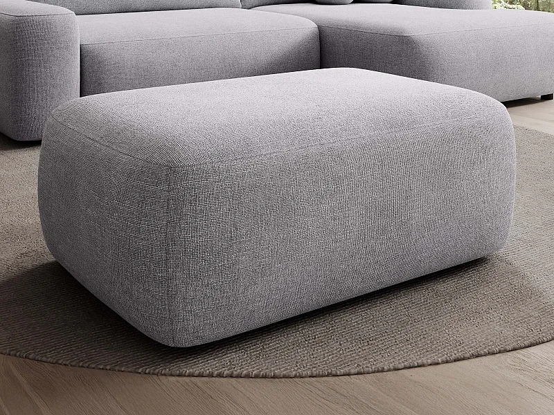 Hocker - Strukturstoff - Hellgrau - DAVISO