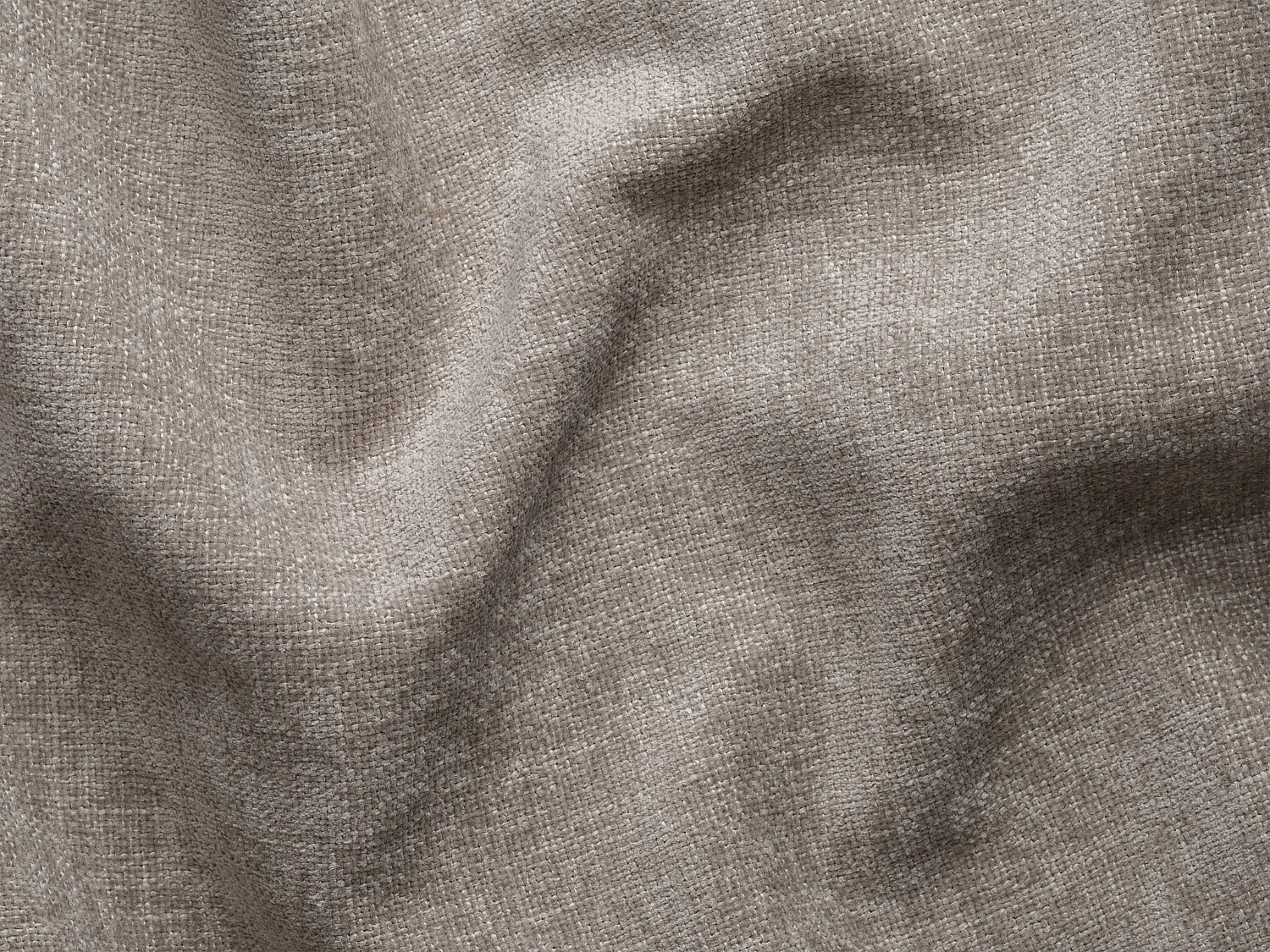 Pouf en tissu texturé taupe DAVISO