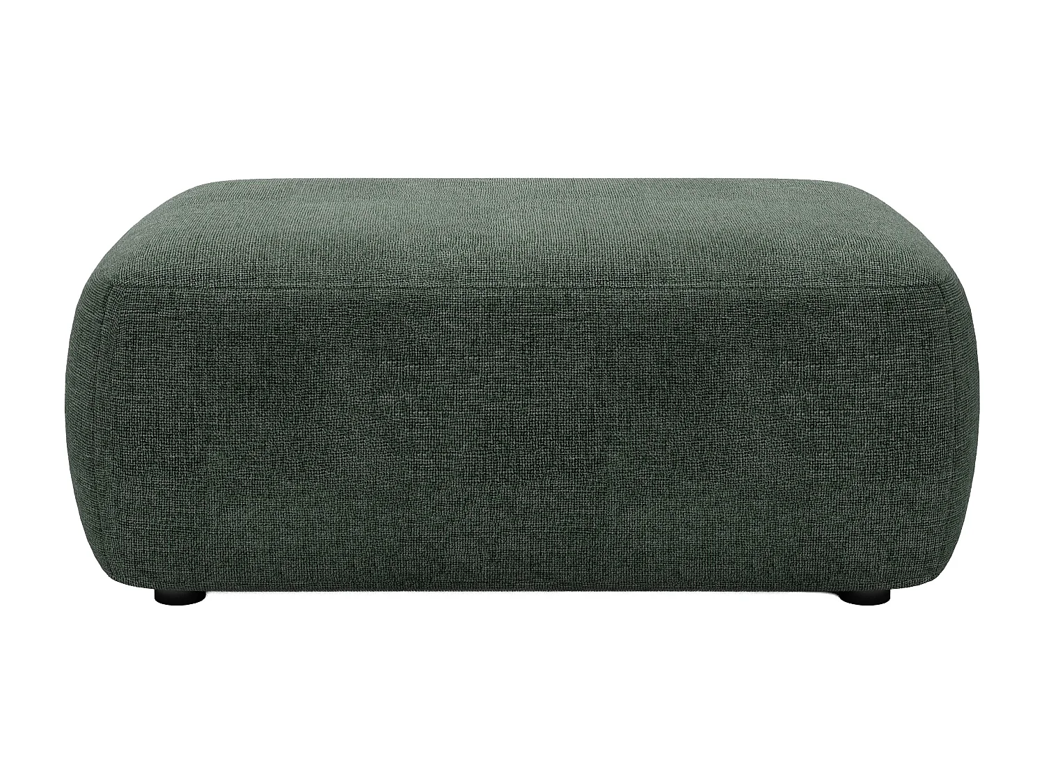 Pouf en tissu texturé vert sapin DAVISO