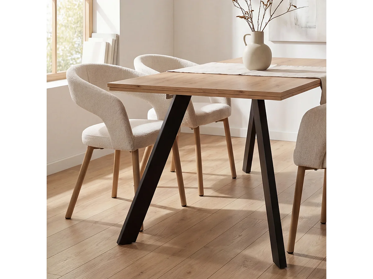 Lot de 2 chaises en tissu H60 cm - FREJA