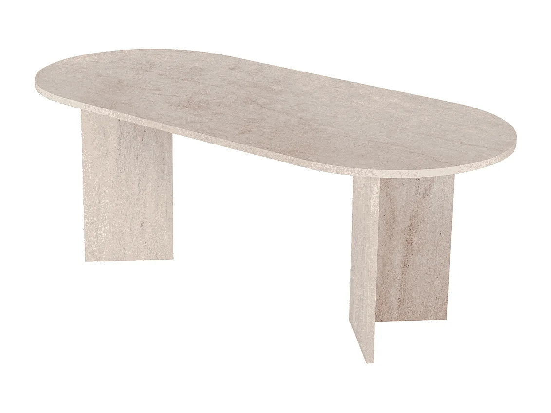 Table de salle à manger avec plateau ovale L200 cm - CHARLIE