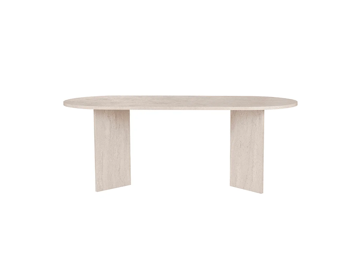 Tavolo da pranzo con piano ovale L200 cm - CHARLIE