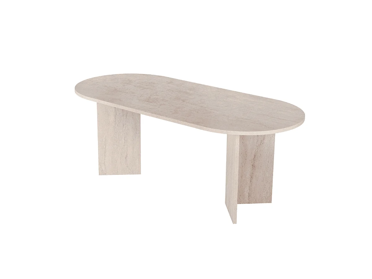 Tavolo da pranzo con piano ovale L200 cm - CHARLIE